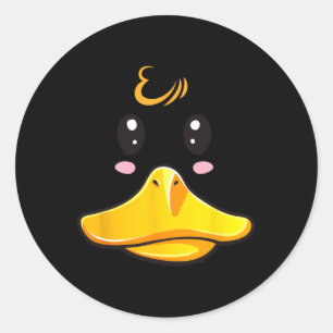 Duck Costume Cute Rubber Ducky Face Halloween  Classic Round Sticker