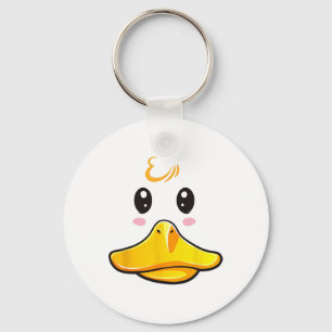 Duck Costume Cute Rubber Ducky Face Halloween Key Ring