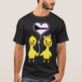 Duck Couple Demisexual Pride labrador mum labs  T-Shirt