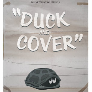 Duck & Cover Standing Photo Sculpture