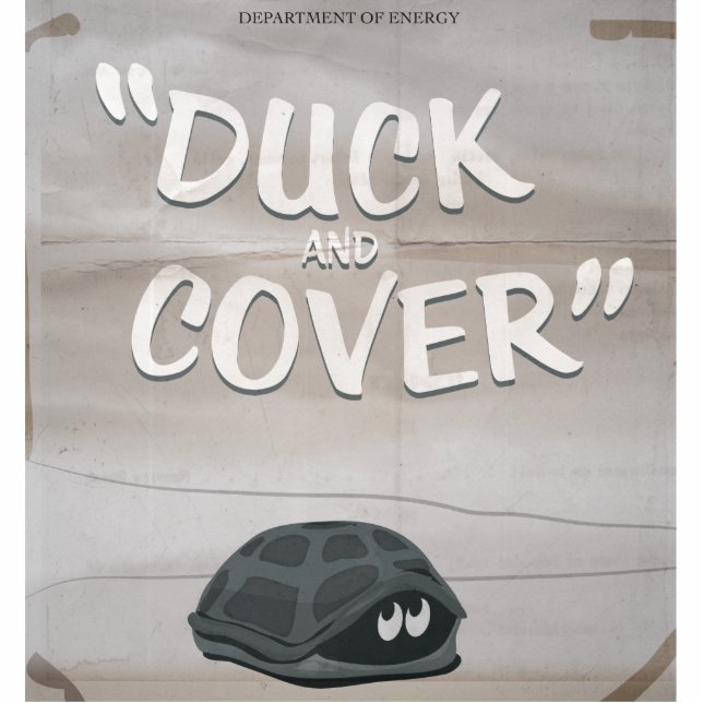 Duck & Cover Standing Photo Sculpture (Front)