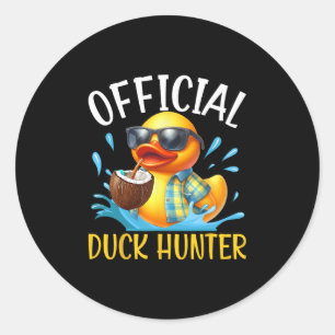 Duck Cruise Boat Shirt Funny Rubber Duck Hunting S Classic Round Sticker