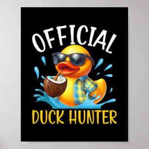 Duck Cruise Boat Shirt Funny Rubber Duck Hunting S Poster