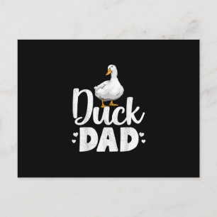 Duck Dad Funny Water Ducklings Farmer Gifts Announcement Postcard