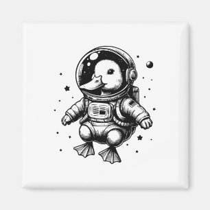 Duck Dad Mum Space - Astronaut Duck Magnet