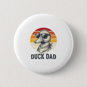 Duck Dad Vintage Duck Sunglasses Vector Shirt Desi 6 Cm Round Badge
