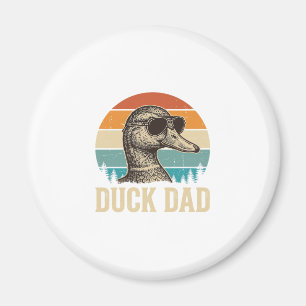 Duck Dad Vintage Engraving Retro Sunset Shirt Desi Magnet