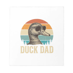Duck Dad Vintage Engraving Retro Sunset Shirt Desi Notepad