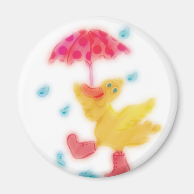 Duck Dancing in the Rain Magnet (Front)