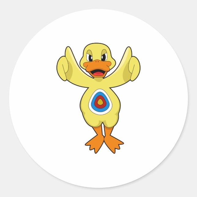 Duck Darts Bullseye Classic Round Sticker (Front)