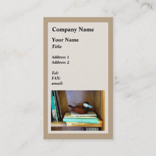 Duck Decoy on Bookshelf Business Card