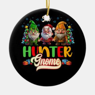 Duck Deer Hunter Gnome Hunting Family Matching Chr Ceramic Tree Decoration