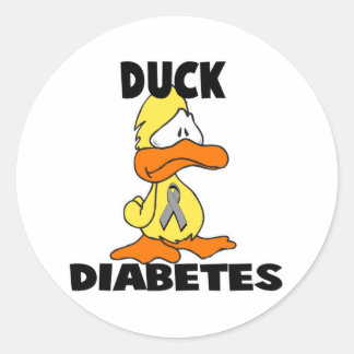 Duck Diabetes Classic Round Sticker