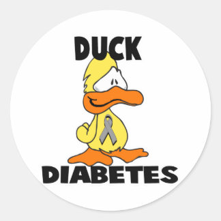 Duck Diabetes Classic Round Sticker