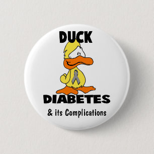 Duck Diabetes - Customised 6 Cm Round Badge