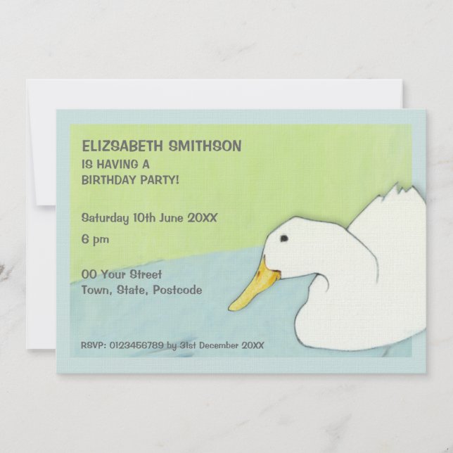 Duck Dip Birthday Party Invitation (Front)