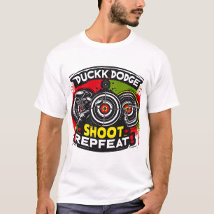 Duck Dodge Shoot Repeat Paint Ball Shooter T-Shirt