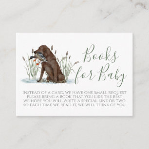 Duck Dog Baby Shower Green Book Request Card