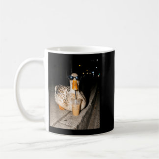 Duck Drinking Iced Coffee Milk Funny Duck Lover Mug