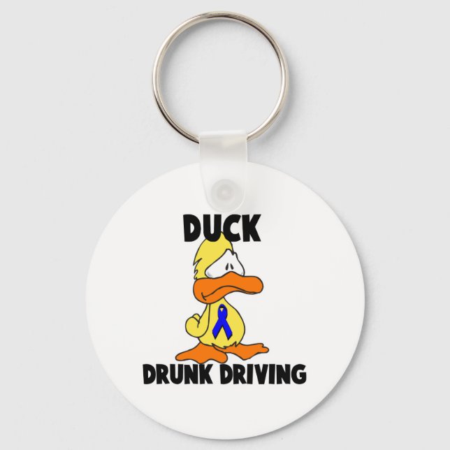Duck Drunk Driving Key Ring (Front)