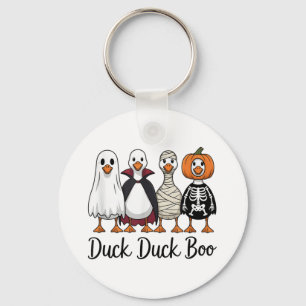 Duck Duck Boo Funny Goose Halloween Costume _1 Key Ring