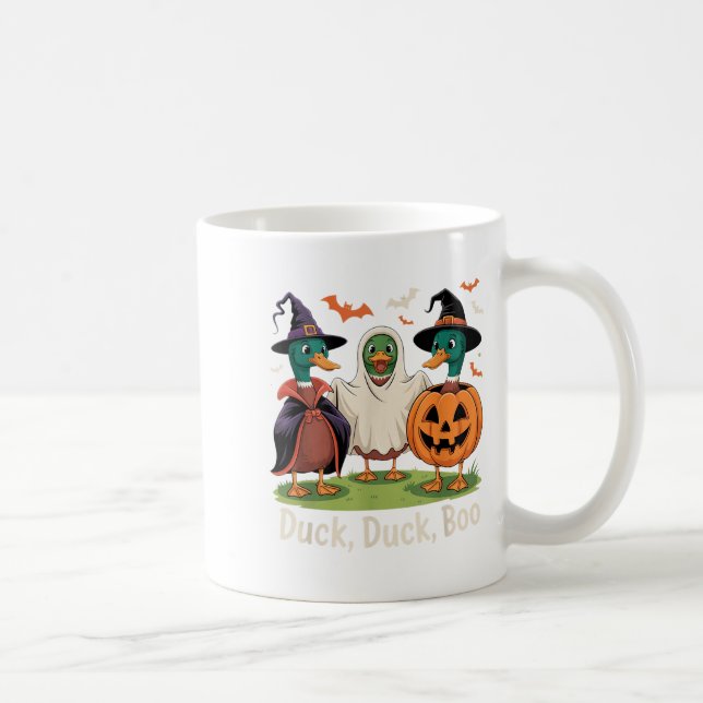 Duck Duck Boo Funny Halloween Costume Duck  Coffee Mug (Right)
