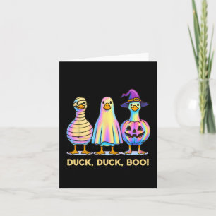 Duck Duck Boo Funny Halloween Costume Spooky Goose Card