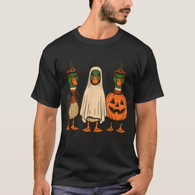 Duck Duck Boo Halloween Costume Duck  T-Shirt (Front)