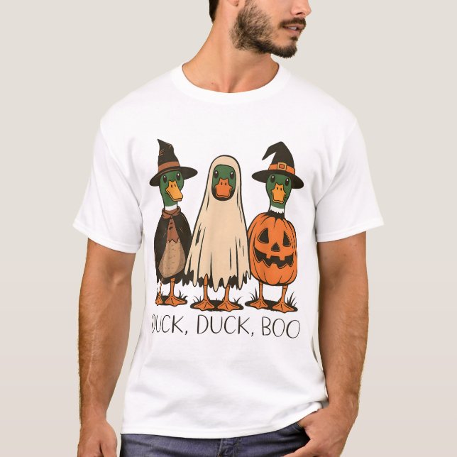 Duck Duck Boo Halloween Costume Duck T-Shirt (Front)
