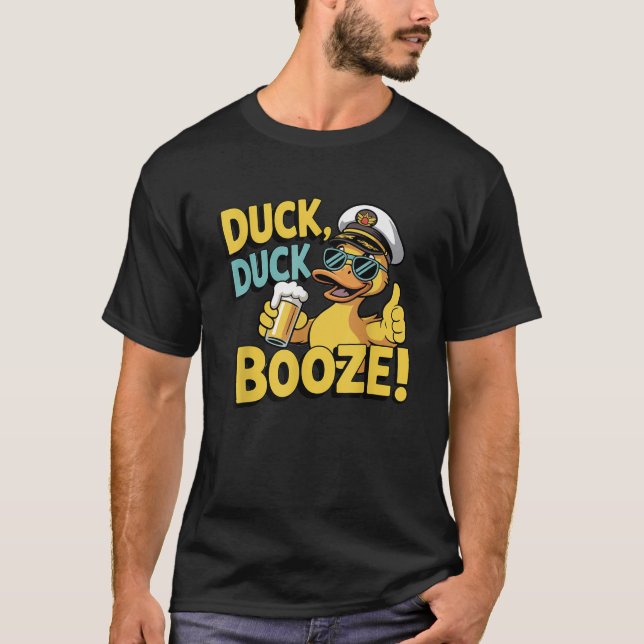 Duck Duck Booze Funny Cruise Family Matching Cruis T-Shirt (Front)