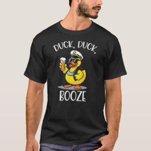 Duck Duck Booze Funny Cruise Rubber Duck Beer Drin T-Shirt