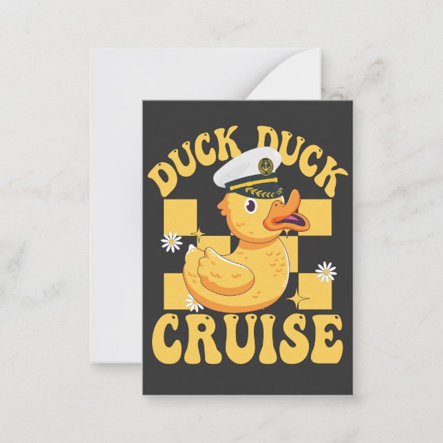 Duck Duck Cruise Funny Family Cruising Matching  Card (Front)