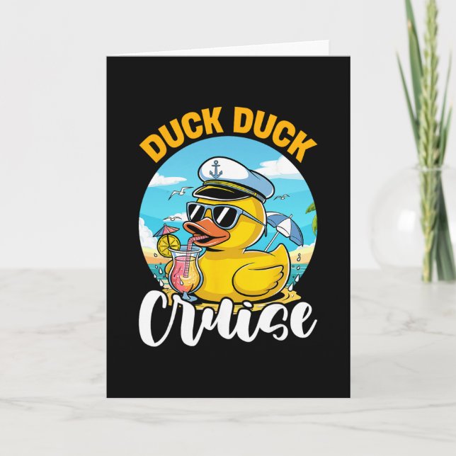 Duck Duck Cruise Funny Family Cruising Matching Gr Card (Front)