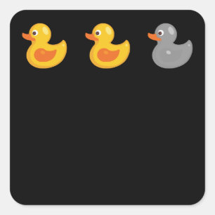 Duck Duck Grey Duck I Love Minnesota Mn Square Sticker