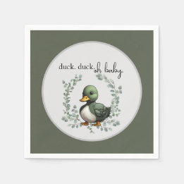 Duck Duck Oh Baby duck theme baby shower Napkin
