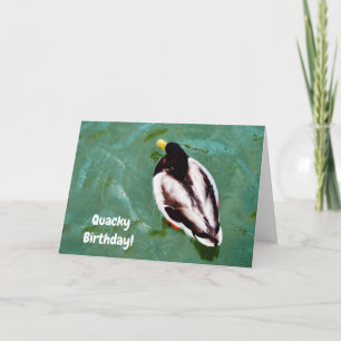 Duck Ducky Quacky Birthday Card