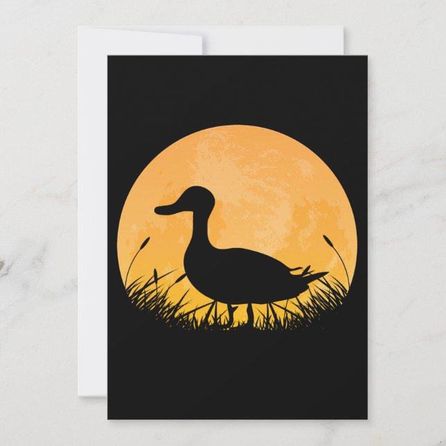 Duck Easy Halloween Outfit Mallard Dipper Moon Holiday Card (Front)