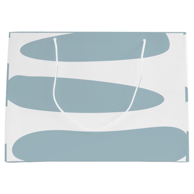 Duck Egg Blue and White Abstract  Large Gift Bag (Front)