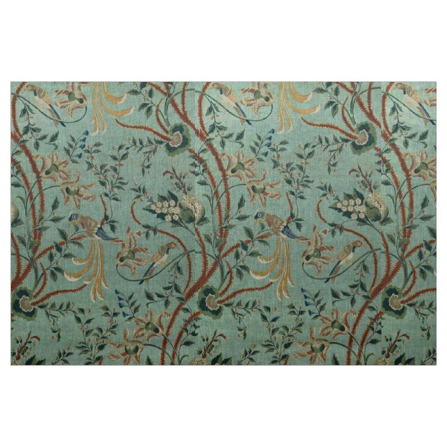 Duck Egg Blue Chinoiserie Pattern Fabric (Yard)