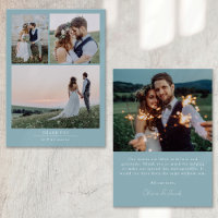 Duck Egg Blue Minimalist 4 Photo Wedding