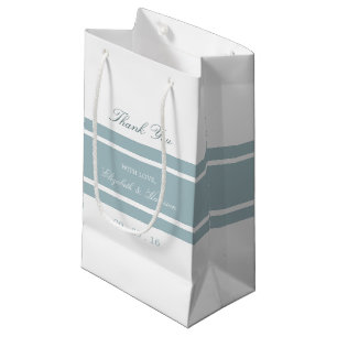 Duck Egg Blue Modern Wedding Small Gift Bag