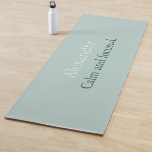 Duck Egg Green Calm Focused Yoga Mat