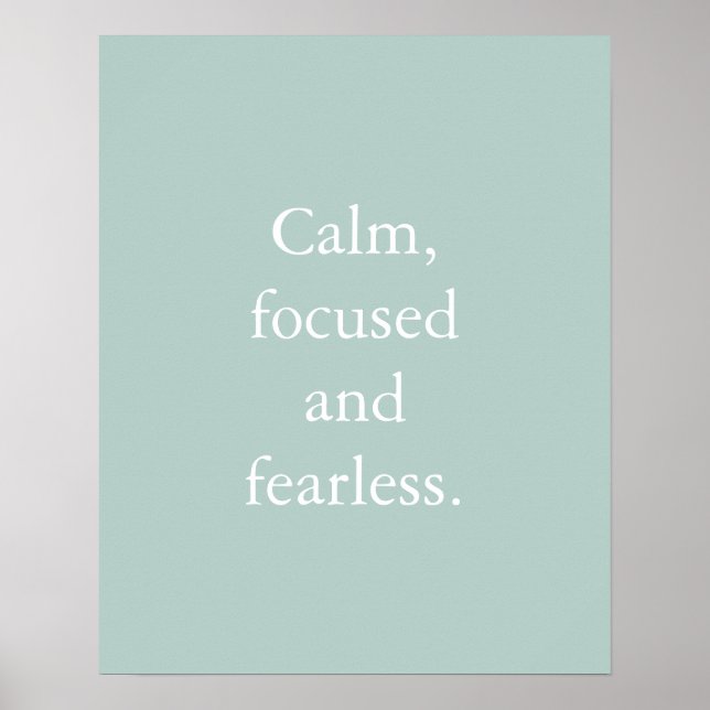 Duck Egg Minimalist Inspirational Quote Poster (Front)