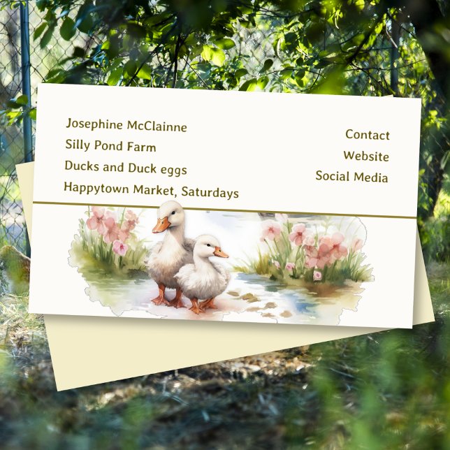 Duck Eggs For Sale Business Cards (Creator Uploaded)