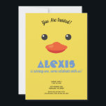 Duck Face Birthday Party Photo Invite<br><div class="desc">Invite all your family and friends to your child's ducky-themed Birthday Party with these cute Duck Face birthday invitations. Easy to customise with your party information. Add a photo of your child on the back (optional).</div>