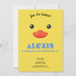Duck Face Birthday Party Photo Invite