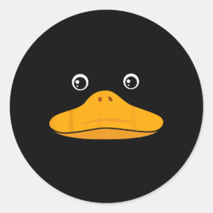 Duck Face Costume Cute Easy Animal Halloween Gift  Classic Round Sticker