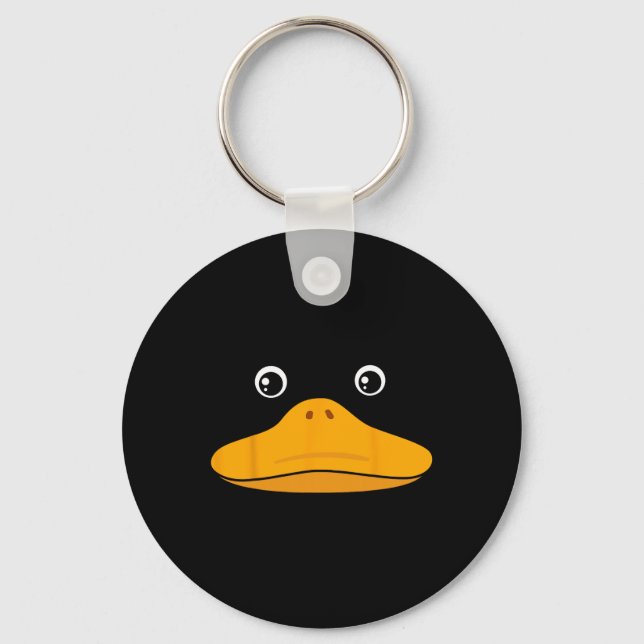 Duck Face Costume Cute Easy Animal Halloween Gift  Key Ring (Front)