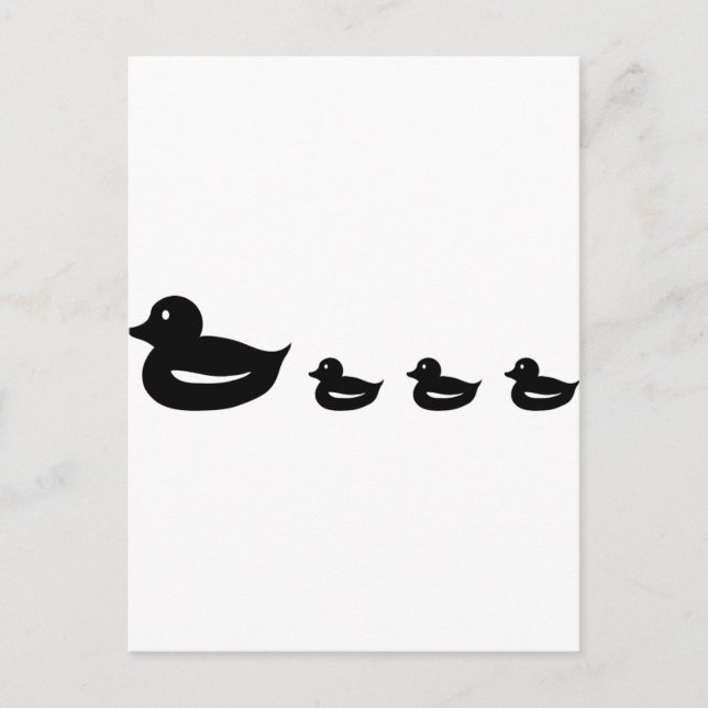 duck family icon postcard (Front)