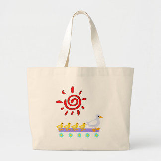 Duck Family Large Tote Bag